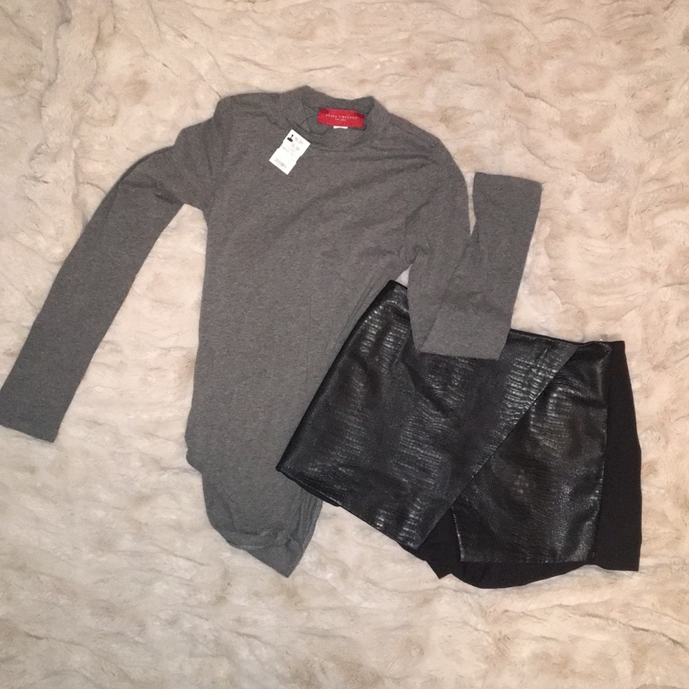 Akira grey leotard